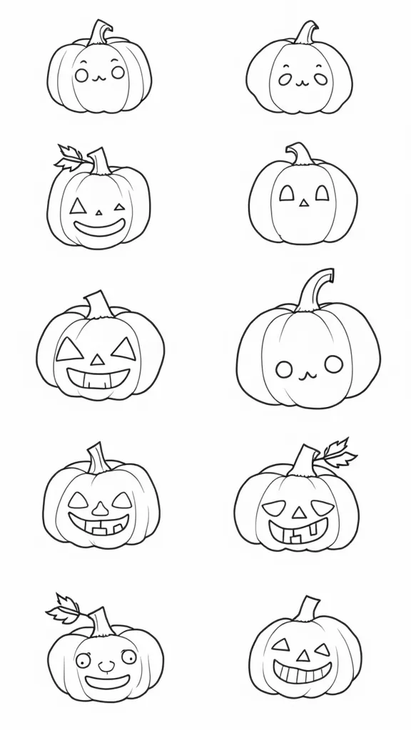 Páginas para colorear de calabaza para niños